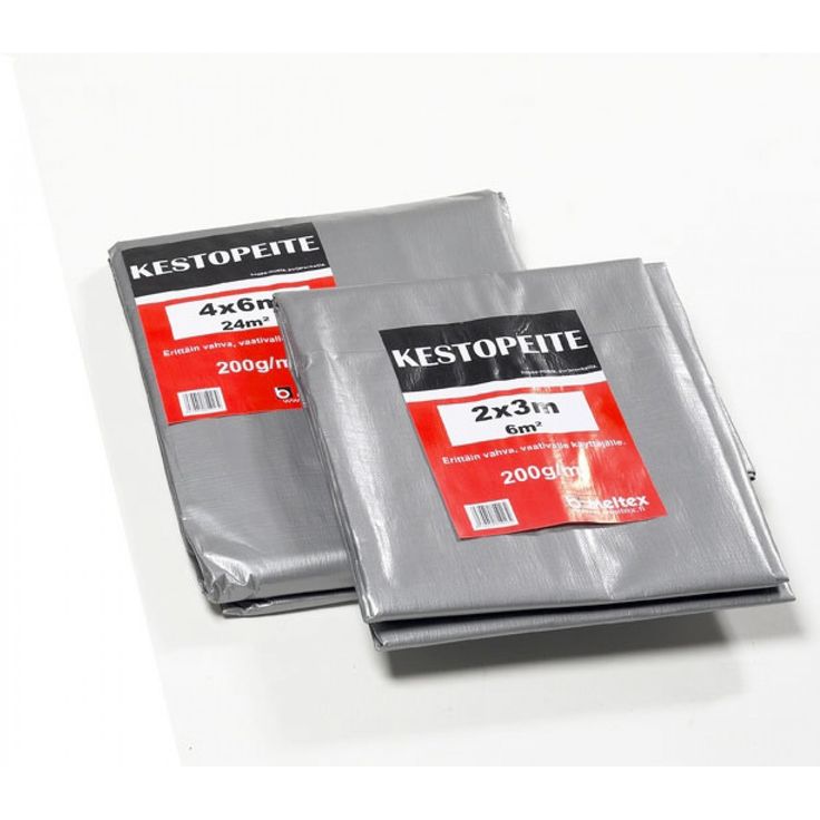Kestopeite 8x12m, (96m²), 200 g/m², (musta/hopea)