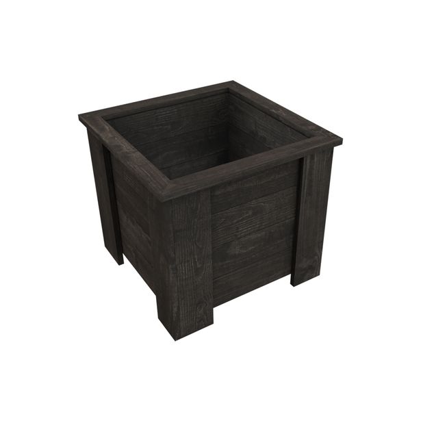 Kukkalaatikko Miljöökoriste neliö, 49x49x43cm, tummanharmaa