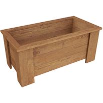 Kukkalaatikko Miljöökoriste, suorakaide, ruskea