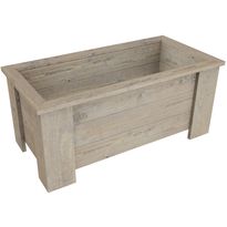 Kukkalaatikko Miljöökoriste suorakulma, 80x40x35cm, vaaleanharmaa