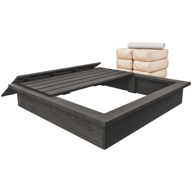 Hiekkalaatikko Miljöökoriste, 125x125x25 cm, eri värejä