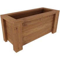 Jämäkkä istutuslaatikko Miljöökoriste, ruskea, 120x50x55 cm