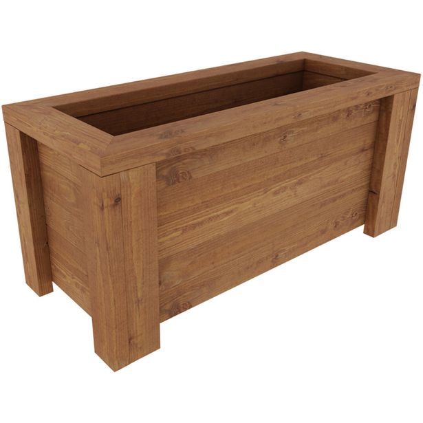 Jämäkkä istutuslaatikko Miljöökoriste, ruskea, 120x50x55 cm