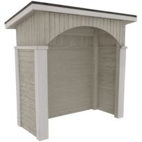 Jätekatos Miljöökoriste, vaalean harmaa, 163x105x177 cm, puu, bitumikate