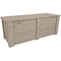 Puuarkku Miljöökoriste, 160x58x61cm, vaaleanharmaa