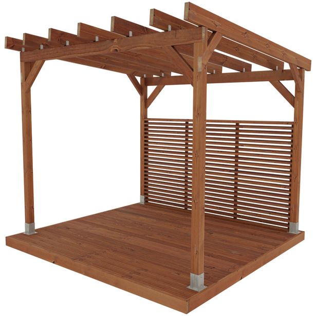Pergola Miljöökoriste, ruskea, 300x320x280 cm