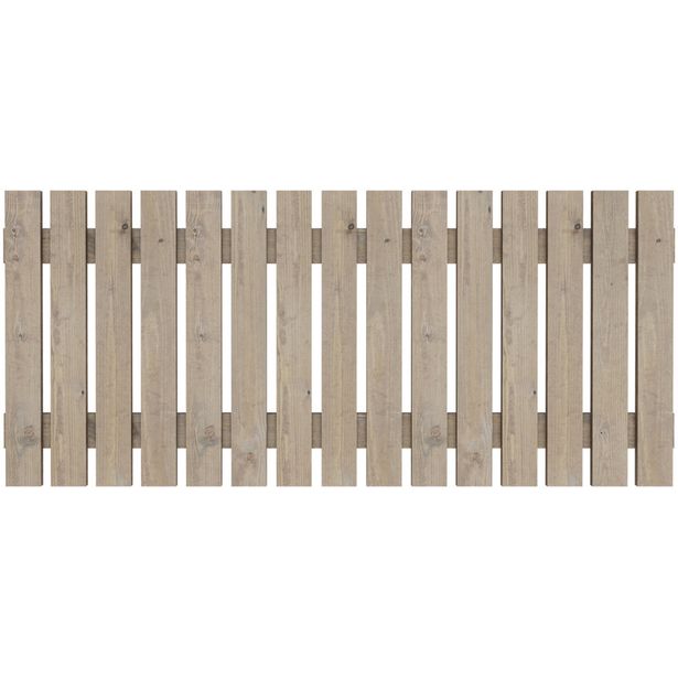 Näkösuoja-aita Miljöökoriste, 183x80cm, pystylaudoitus, vaaleanharmaa