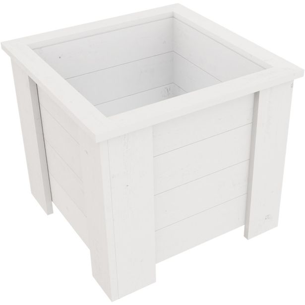 Kukkalaatikko Miljöökoriste 43x49x49cm, valkoinen