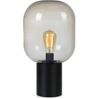 Pöytävalaisin Markslöjd Brooklyn, 44cm, musta/savu