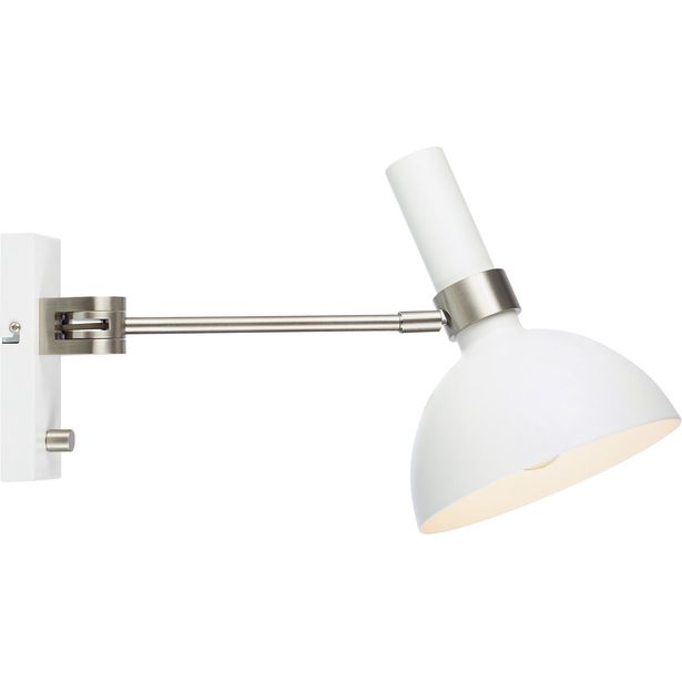 Seinävalaisin Markslöjd Larry valkoinen/teräs