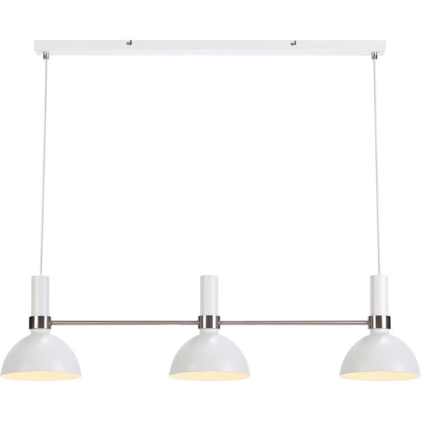 Riippuvalaisin Markslöjd Larry 3-osainen valkoinen/teräs