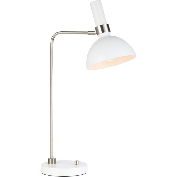 Pöytävalaisin Markslöjd Larry valkoinen/teräs