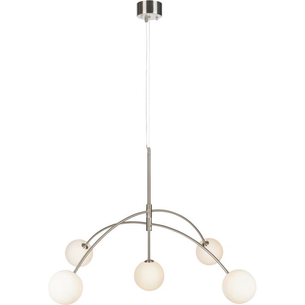 Riippuvalaisin Markslöjd Heaven 5-osainen teräs/valkoinen