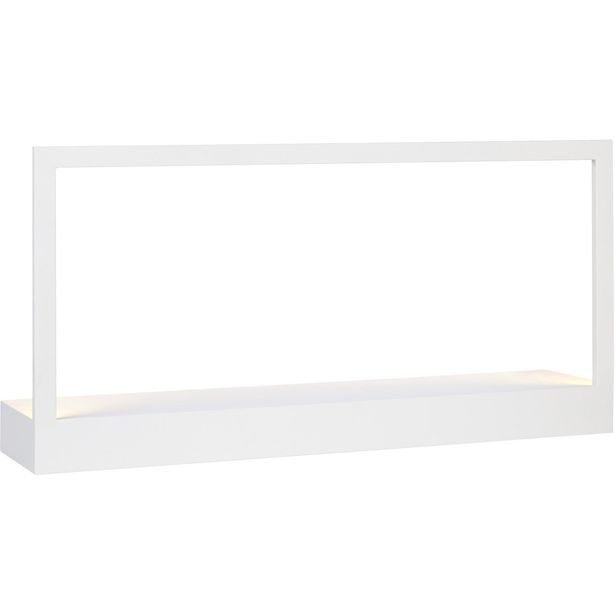 Seinähylly valaisimella Markslöjd Pablo Xl, 60x30x15cm, valkoinen