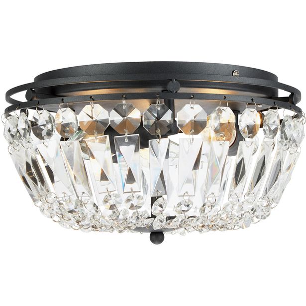 Kristalliplafondi Markslöjd Vasa musta