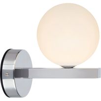 Kylpyhuoneen seinävalaisin Markslöjd Stream kromi/valkoinen