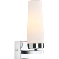 Kylpyhuoneen seinävalaisin Markslöjd Hede kromi/valkoinen