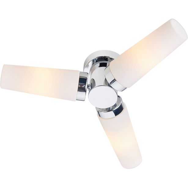 Kylpyhuoneen kattovalaisin Markslöjd Hede kromi/valkoinen