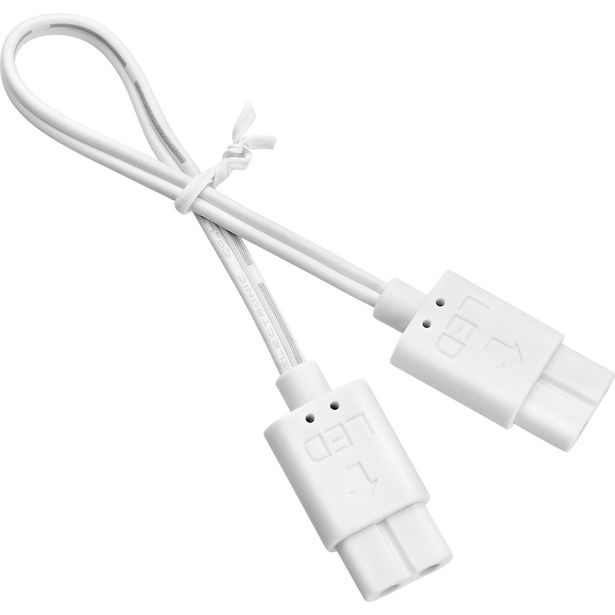 Jatkojohto Markslöjd Combine, male-male, 15cm, valkoinen