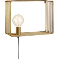 Seinävalaisin ja hylly Markslöjd Shelf, 38x28cm, kulta