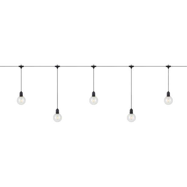 Valoketju Markslöjd Garden 24 Deco 10 valoa musta/kirkas