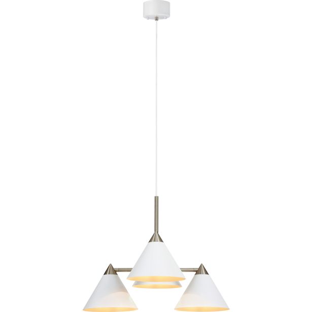 Riippuvalaisin Markslöjd Klint 4-osainen valkoinen/teräs