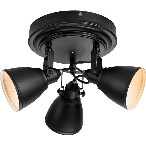 Spottivalaisin Markslöjd Fjällbacka 3-osainen IP44 musta