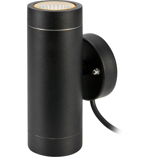 Ulkoseinävalaisin Markslöjd Garden 24 ylös-alas musta