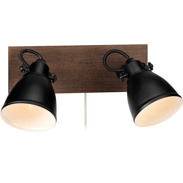 Seinävalaisin Markslöjd Native 2-osainen ruskea/musta