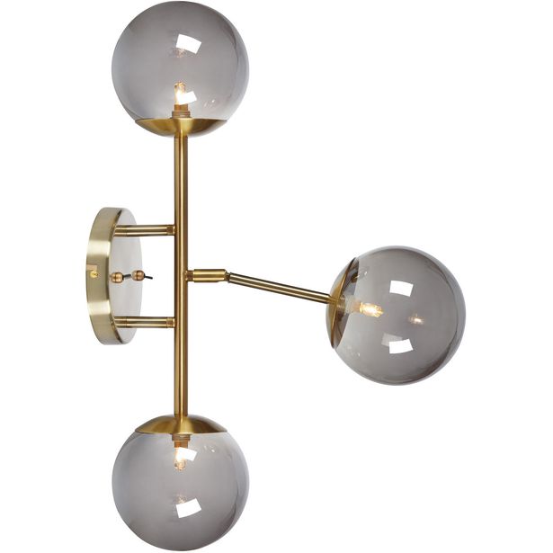 Seinävalaisin Markslöjd Trinity 3-osainen messinki/savu