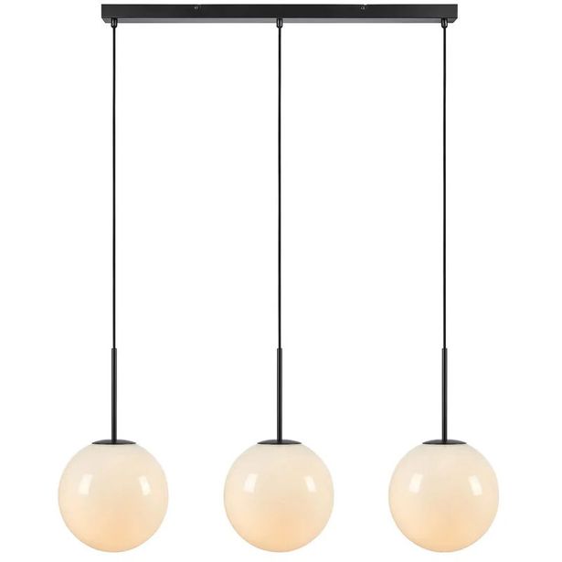 Riippuvalaisin Markslöjd Dione 3-osainen 105cm valkoinen/musta