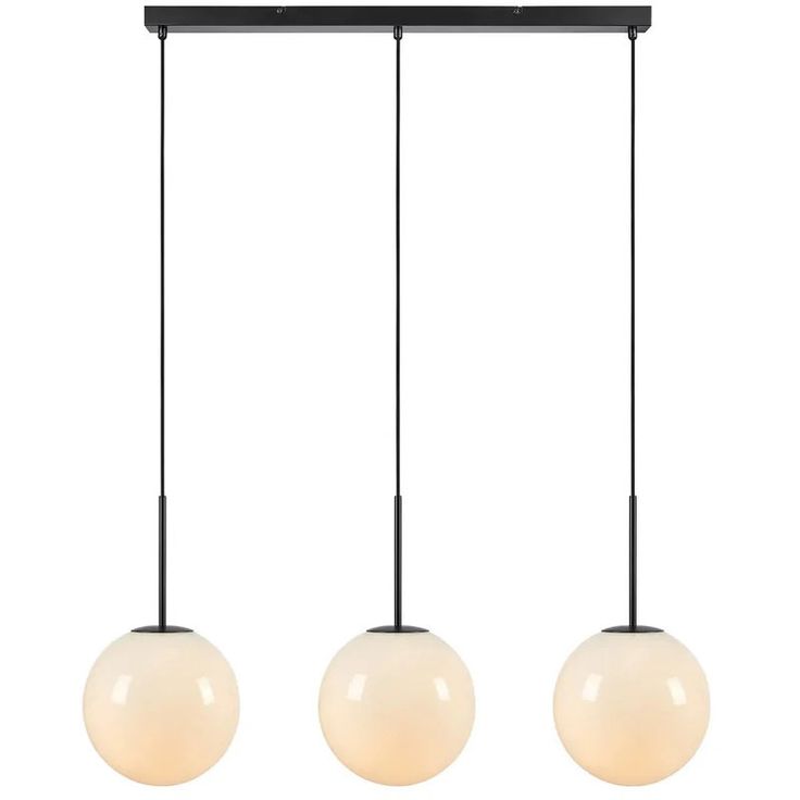 Riippuvalaisin Markslöjd Dione 3-osainen 105cm valkoinen/musta