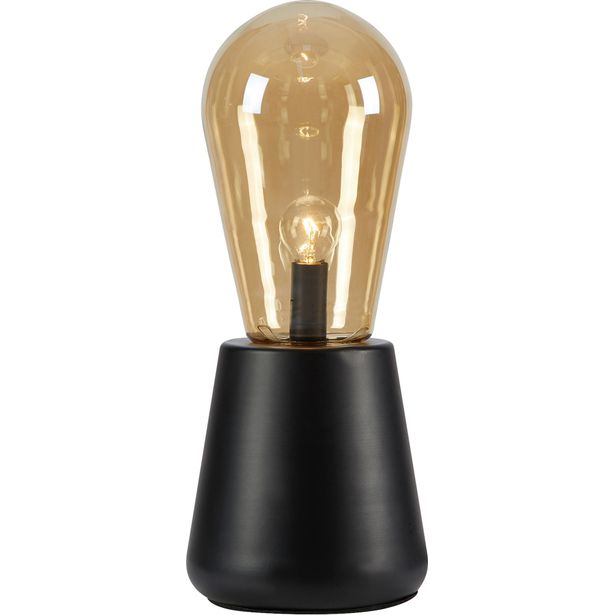 Pöytävalaisin Markslöjd Brooke meripihka/musta