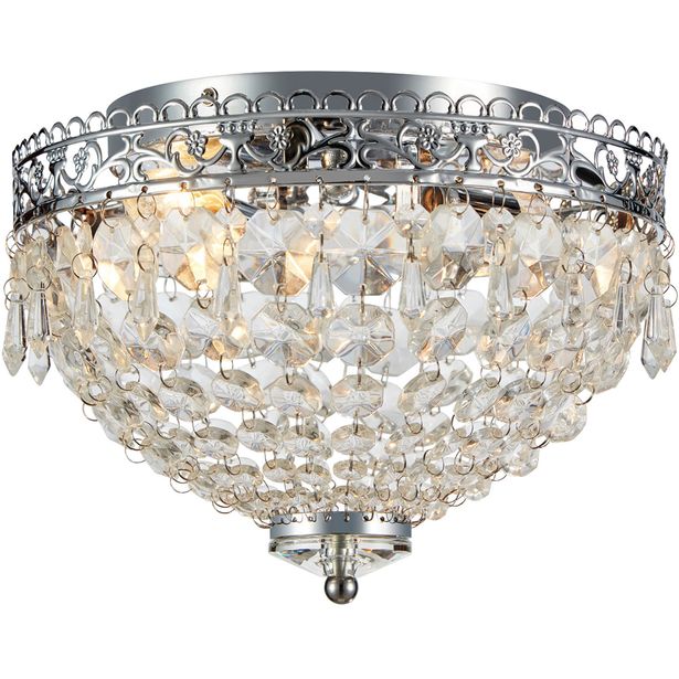 Kristalliplafondi Markslöjd Joline kromi