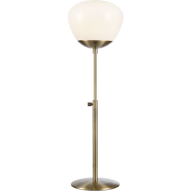 Pöytävalaisin Markslöjd Rise 60cm antiikkimessinki/valkoinen