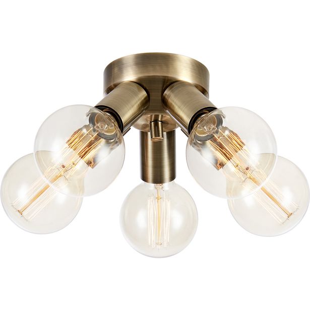 Plafondi Markslöjd Mazzo 5-osainen antiikkimessinki