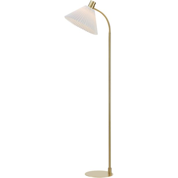 Lattiavalaisin Markslöjd Mira 145cm harjattu messinki/valkoinen