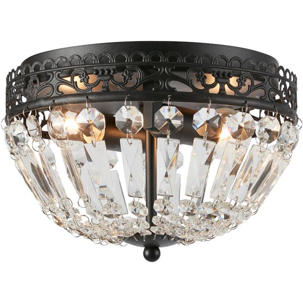 Kristalliplafondi Markslöjd Etienne musta