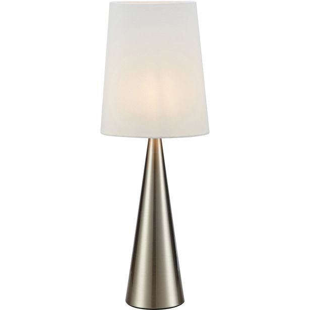 Pöytävalaisin Markslöjd Conus satiininikkeli/valkoinen