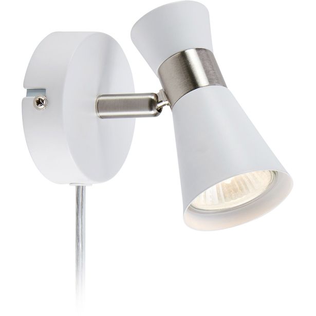 Kohdevalaisin seinään Markslöjd Folie valkoinen/satiininikkeli