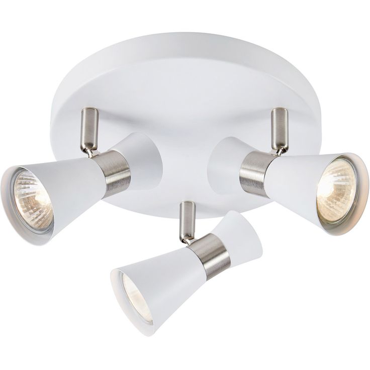 Kattospotti Markslöjd Folie 3-osainen valkoinen/satiininikkeli