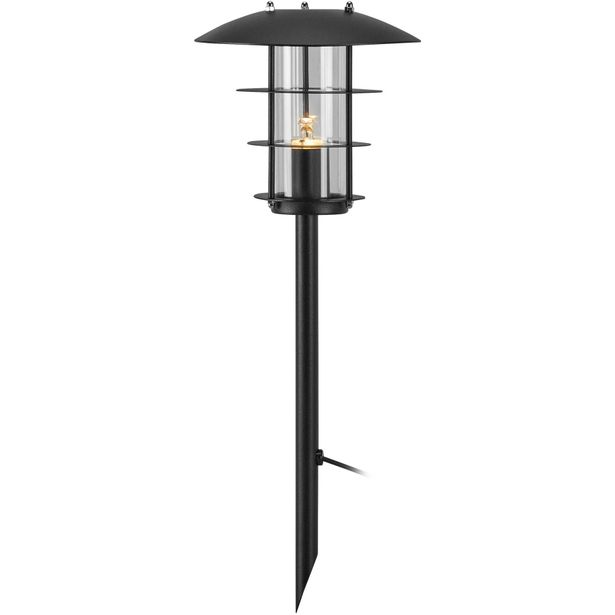 Lyhtyvalaisin maapiikillä Markslöjd Unite 12, 50cm, IP44 3W musta/kirkas