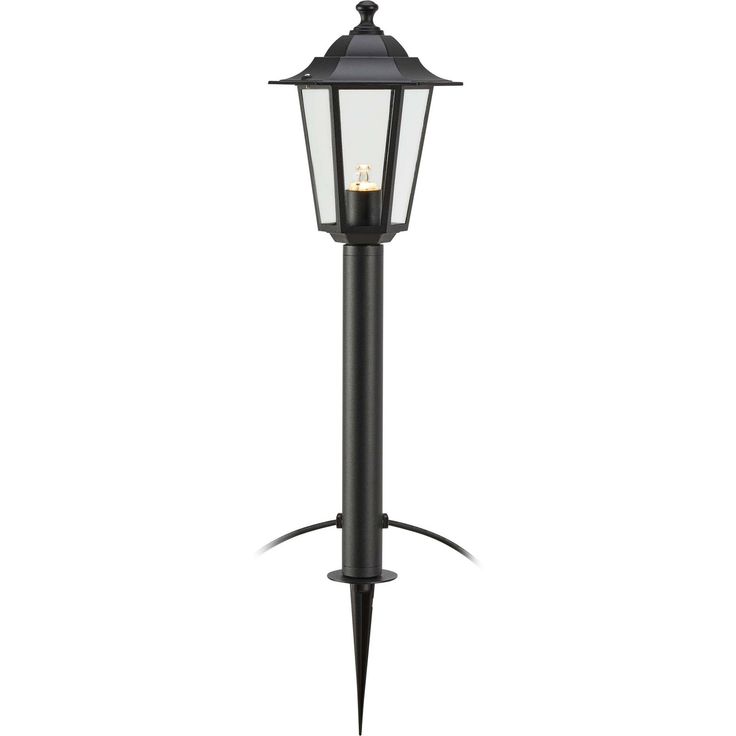 Lyhtyvalaisin maapiikillä Markslöjd Unite 12, 73cm, IP44 3W musta/kirkas