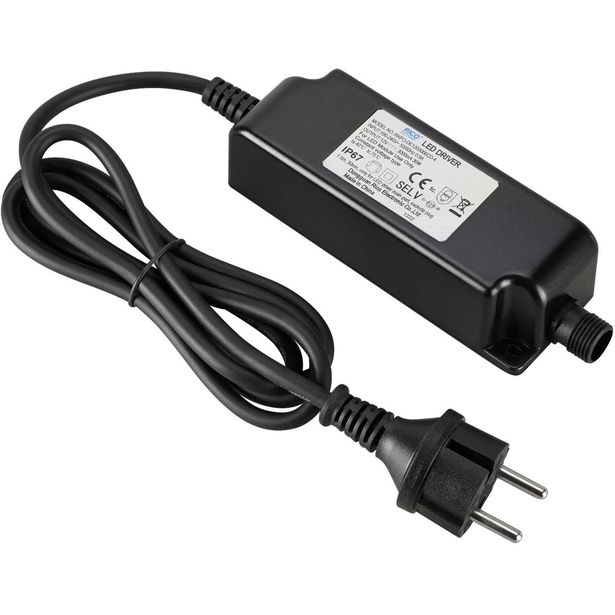 Pistokemuuntaja Markslöjd Unite 12 liitäntäkaapeli IP44 max 36W 1.5m musta