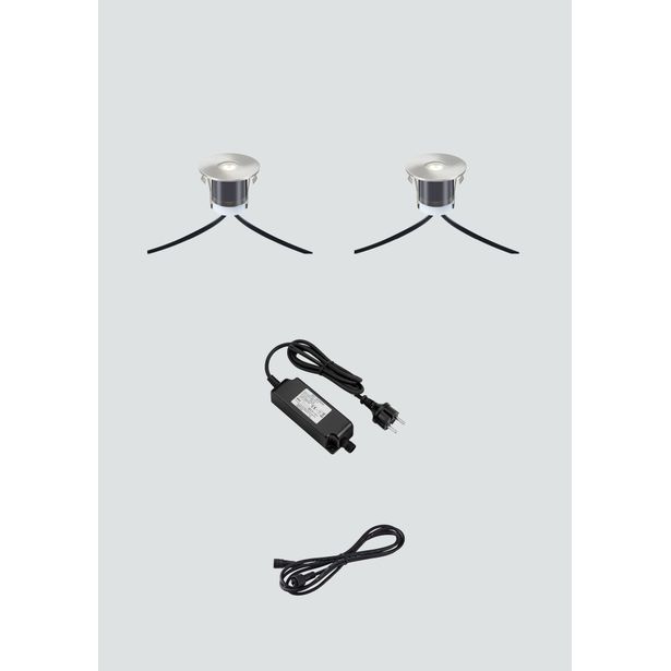 Terassivalo Markslöjd Garden 24 aloituspaketti teräs/huurrettu