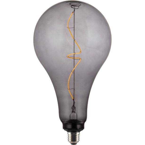 Filamenttilamppu Markslöjd Pear E27 1800K 120lm himmennettävä savu