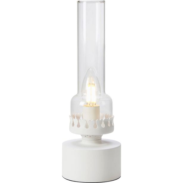 Pöytävalaisin Markslöjd Kandella valkoinen/kirkas
