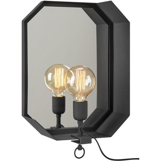 Seinävalaisin ja peili Markslöjd Kogo musta