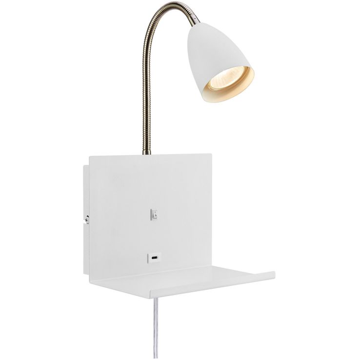 Seinävalaisin Markslöjd Cuarto USB-C valkoinen