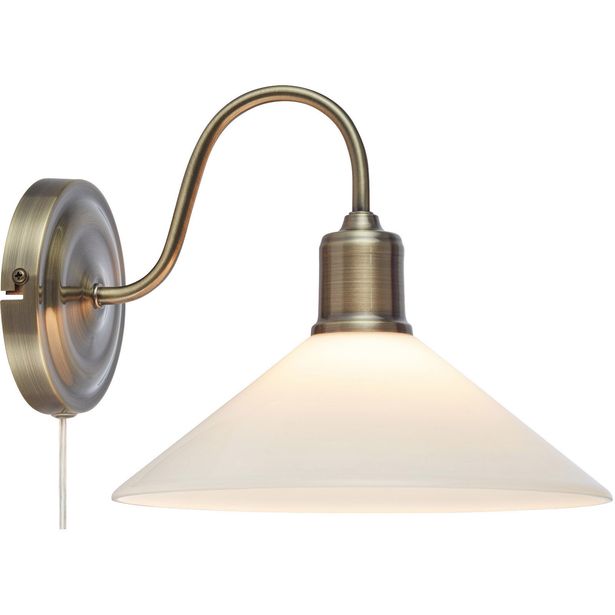 Seinävalaisin Markslöjd Vela antiikkimessinki/valkoinen